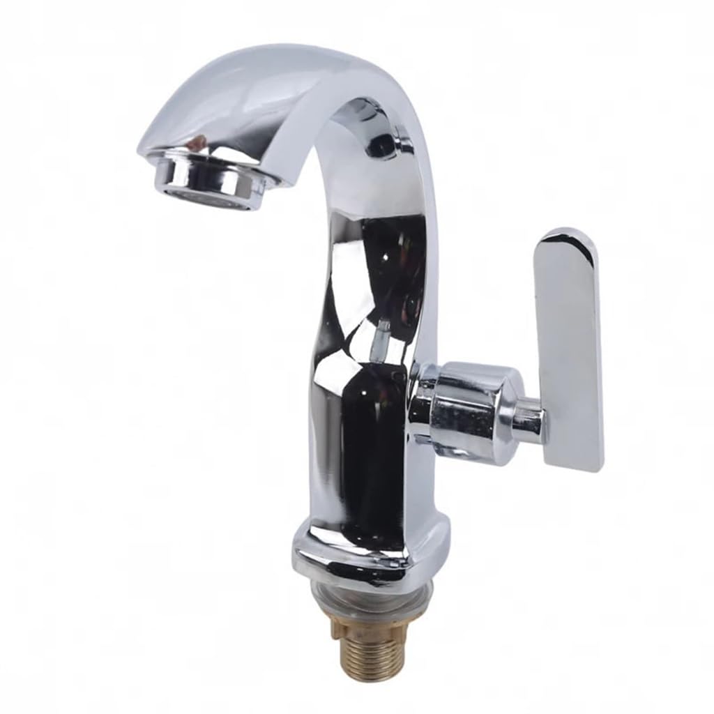 Robinet d'évier de bain eau froide mécanisme fluide et bec anti-clapotis