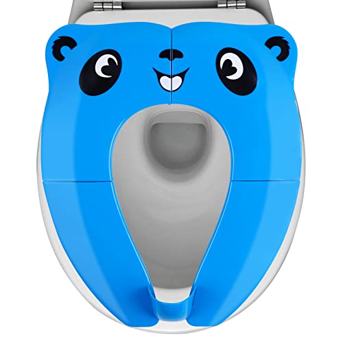 ABirdon Adaptador WC Niños, Asiento Inodoro Plegable para Niños, Antideslizante Antisalpicadura Plegable Reductor WC para Viaje para Niños y Niñas Reutilizable para Viajes