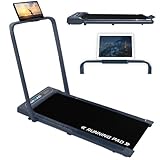 BARWING(バーウィング) ランニングパット ルームランナー ハンドル MAX10km/h MAX12km/hランニングマシン ウォーキングマシン ランニングマシーン トレッドミル ルームランナ ランニングましーん家庭用 ホームジム 健康器具 家庭用 静音 電動 折り畳み 高齢者 防音 マット (09. ネイビー ハンドル付き MAX12m/h)