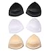 Produktbild YUNEED 3 Paare Push-up Schaum BH-Einlagen Schwamm Abnehmbare Dreieck Brust Bra Pads Einsätze Bikini Badeanzug Seamless Sports Bra, Weiß, Schwarz, Fleischfarbig