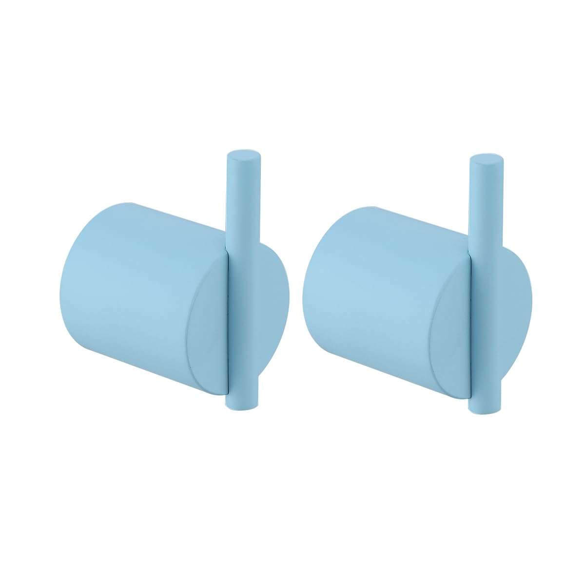 RANDOM Clear Sky Blue Towel Hooks for Bathrooms Round Shower Hooks Stainless Steel Wall Mount Coat Hook.96068-8CKB