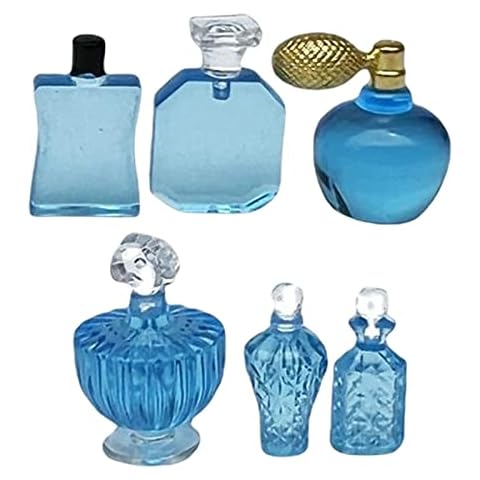 Almencla Miniatures Perfume 1:12 Scale Dollhouse Accessories Doll House Furniture for Party, Blue Cover