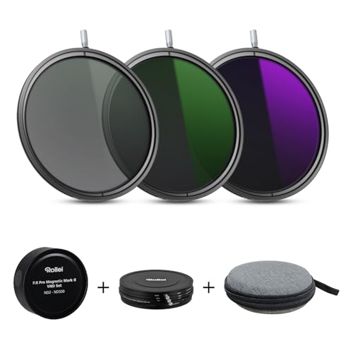 [Contenuto della Confezione] [ND2-ND8 (82 mm) x1, ND16-ND64 (82 mm) x1, ND128-ND500 (82 mm) x1, supporti magnetici x1, tappi magnetici x2, anello di base magnetico x1, sacchetto portafiltro grigio x1, scatola portafiltro nera x1