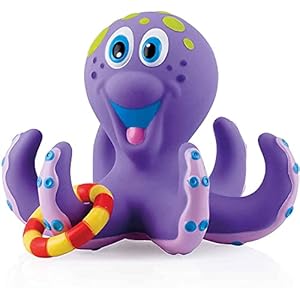 Nuby ID6144AN Kinderspeelgoed, Drijvende Octopus Met 3 Ringen, Octopus En Ringen Drijven Op Het Water, Voor Kinderen…