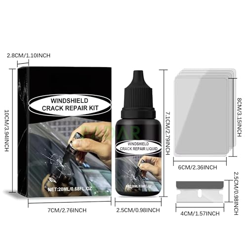 Image of Modern Windshield Repair Kit for Car - Glass Crack Repair Liquid Resin Tool Set for Chips, Star Cracks & Scratches, Auto Windscreen & Car Window Glass Quick DIY Fix (20ml) (3)