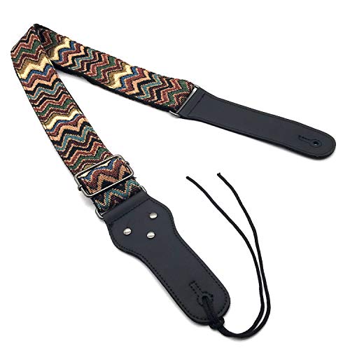 Poromoro Sangle de guitare réglable avec 2 verrous de sangle et 1 bouton de sangle en cuir - Les Beatles, Paul McCartney, John Lennon, RIngo Starr, George Harrison Poromoro Sangle de guitare réglable avec 2 verrous de sangle et 1 bouton de sangle en cuir – Image 5