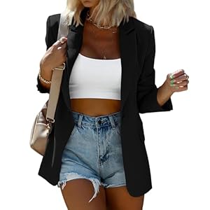 KIRUNDO Womens Blazer 2025 Fall Business Casual Oversized Long Sleeve Button Open Front Suit Jackets Work Clothes Pockets