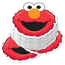 Sesame Street Elmo Face Stacked 50ct Vinyl Sticker Pack Large Waterproof Die-Cut Stickers for Laptop, Water Bottle, Scrapbooking, Tablet Elmo Face Variety Set