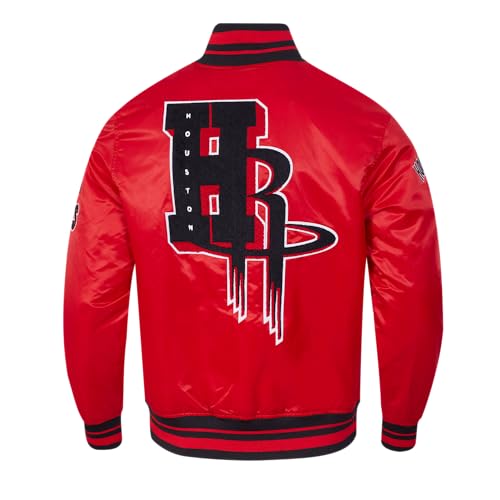 Pro Standard MENS NBA HOUSTON ROCKETS MASH UP SATIN JACKET RED/BLACK L - Image 2