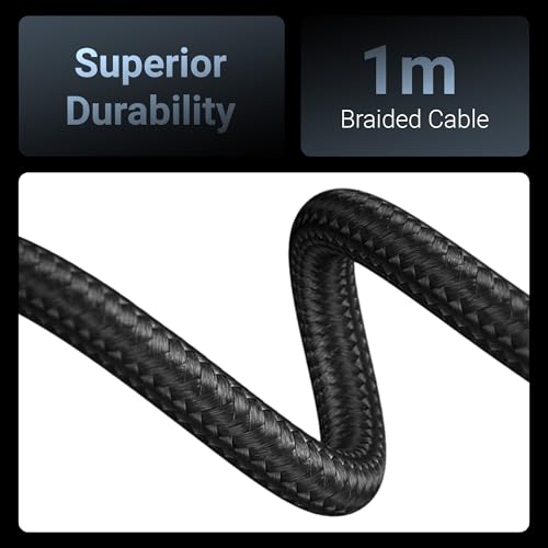 Image of Zebronics Wattz 60CC3 Type-C to Type-C Braided Cable, PD 60W, Upto 480Mbps Data Sync, 1 Meter, Durable, Charge & Sync, Rapid Charging, Multicolor Breathing LED, For Laptops, Tablets, Mobiles (Black)