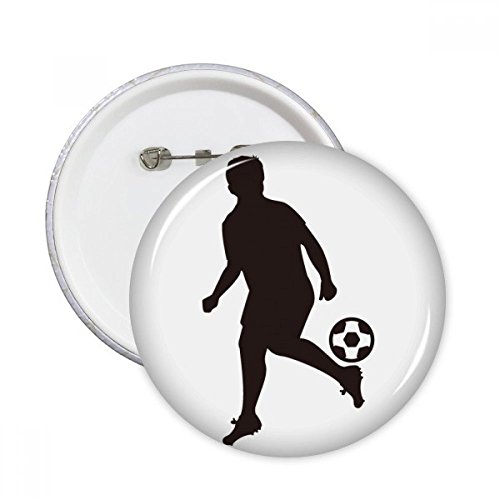 Badge rond football lot de 5 pins colorés idée cadeau pour supporters et jeunes joueurs