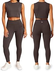Women Mocha Brown Yoga Set