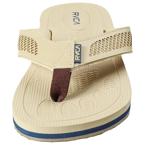 Image of RVCA Perforated T-Bar Sandals - Breathable, Cushioned, and Durable Footwear
