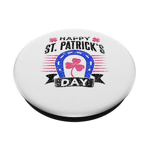 Happy St Patrick's Day Team St. Patricks Day Irish Ireland PopSockets Swappable PopGrip, Black - Image 2