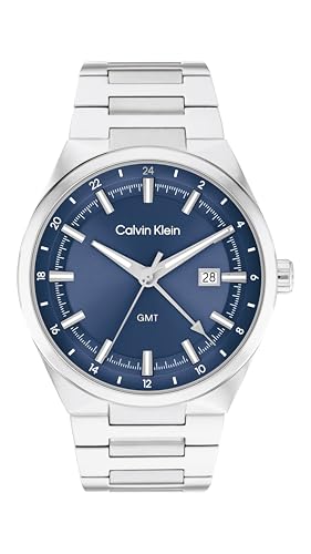 Calvin Klein Reloj Con Movimiento De Cuarzo De Tres Manecillas Y Calendario Para Hombre Colección Distinguish Con Correa De Acero Inoxidable Plateada - 25200488 Calvin Klein Reloj Con Movimiento De Cuarzo De Tres Manecillas Y Calendario Para Hombre Colección Distinguish Con Correa De Acero Inoxidable Plateada - 25200488