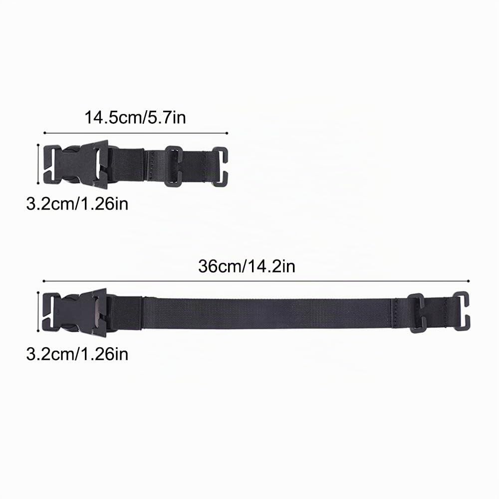 4PCS Tactical Rush Tier System, 36cm Portable Molle Sac à Dos Sangles Accessoires pour Camping en Plein Air Randonnée Alpinisme