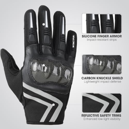 Image of WTACTFUL Lightweight Motorcycle Gloves for Men Women Touchscreen Summer