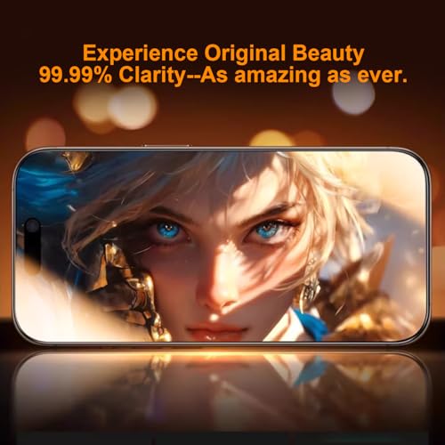 Image of OneFish Privacy Screen Protector for iPhone 15 Pro Max, Full Edge Coverage 6.7 inch 15 Pro Max, Bubble Free, Easy Installation, Auto Dust-Elimination, 2 Pack