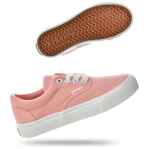 Hurley Marley Kids Lace Up Canvas Sneakers  Low Cut Skateboarding Shoes for Kids, Sports Shoes for Boys and Girls