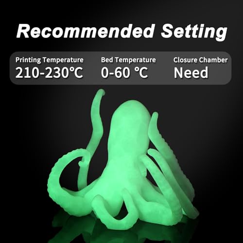 Image of PLA Force Glow Green Filament, Glow in Dark Filament 1.75mm, 1KG | Toughened Glow Green 3D Filament Features Vibrant UV-activated Glow in the Dark Effects