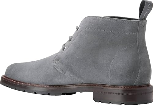 Cole Haan Cole Haan Men's Chamberlin Grand Chukka Boots, Quiet Shade Suede/Brown Water Resistant, 9-M US