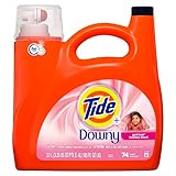 Tide Plus A Touch of Downy Liquid Laundry Detergent, April Fresh Scent, 105 fl oz, 74 Loads, HE Compatible