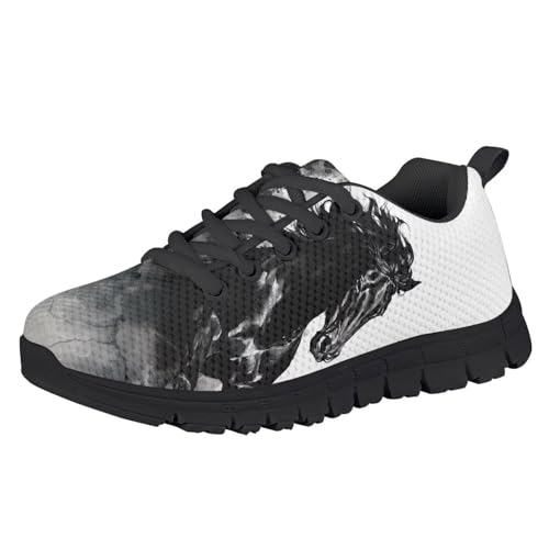 Boys Dragon Shoes Causal Daily Walking Shoes for Kids Lace up Tennis Running Sneakers Lightweight Fitness Training Sneaker