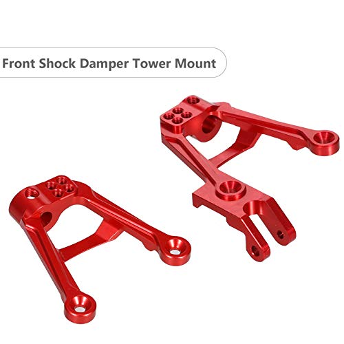 OWSOO 4 PCS de metal dianteiro traseiro amortecedor de torres de montagem para 1/10 RC rastreador co