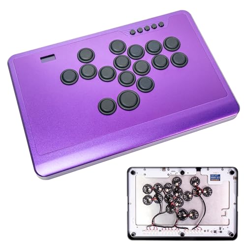 TIKITAKA FTG Elite エリート版 レバーレスコントローラー 0.5mmの超速発動霞軸 アルミニウム合金フレーム アクリルパネル フラッグシップ版 高度なカスタマイズが可能です ForPS4/PS3/PC/Switch (パープル)