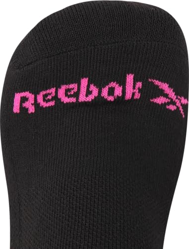 Image of Reebok Womens No Show Socks Moisture Wicking Cushioned Low Cut Socks 6 Pack