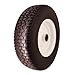 Flat Free 16x5.00-8 Tire with 1 inch Bearings, 3” Center Hub Turf Tread 16x5.00-8 tire and Wheel for Lawn Mower Garden Tractor Wheelbarrow, 16 inch Solid Tire with 1 inch Bore