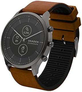 Skagen Jorn 42mm Gen 6 Espresso Leather Hybrid Smartwatch (Model: SKT3201)