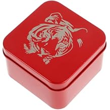 Portable Iron Tarot Card Storage Box Mini Square Card Organizer for Travel and Display