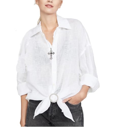 Large Gothic Cross Necklace silver-tone pendant with black glass stone, on 24" steel chain4