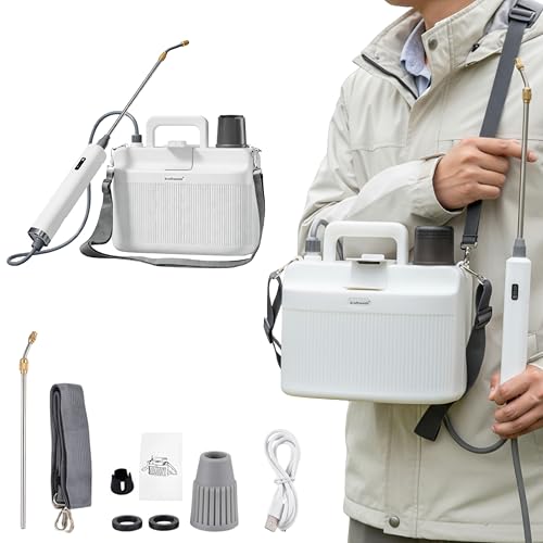 Image of Kraft Seeds 5L Electric Garden Sprayer for Plants, USB-C Rechargeable Spray Bottle with 3.7V Battery, 120-180 Min Runtime, Adjustable Nozzle, Water Spray Pump for Agriculture, Home Garden, Car Wash