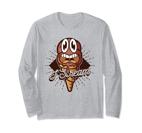 I Scream - Máquina para hacer helados para amantes de los postres congelados Manga Larga