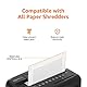 Fellowes Aktenvernichter, Papierschredder für 12 Blatt Partikelschnitt & Amazon Basics - Schmiermittelblätter für Aktenvernichter, 12er-Pack Automatisch, Mikroschnitt, Weiß