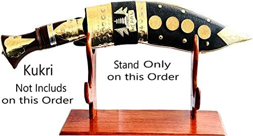 Gurkha Kukri Display Stand - 10" Two Tier Handmade Wooden Stand - Fits 12-16 Inch Blades image 5