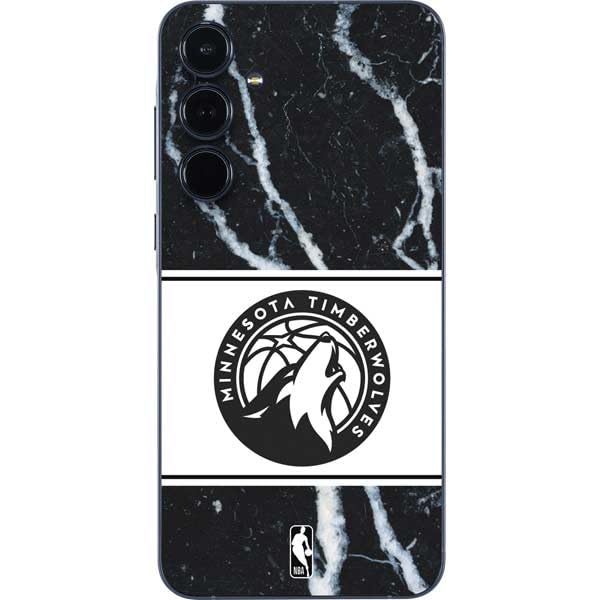 Skinit Decal Phone Skin Compatible with Galaxy A36 5G - Officially Licensed NBA Minnesota Timberwolves Marble Design