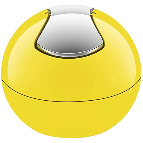 Image of SPREAD SPAIN Swiss Design Bowl Mini Plastic Dustbin 1 Liter / 14 cm (Yellow)
