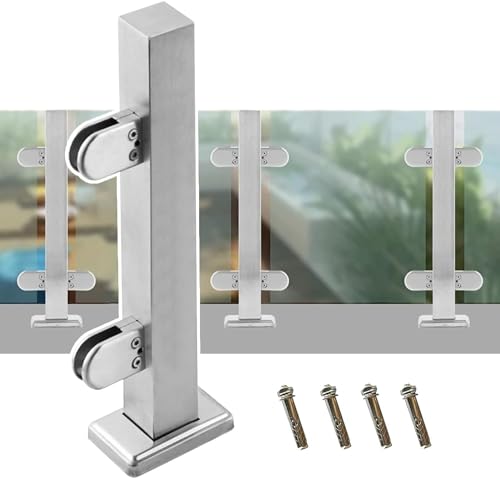 Poteau de Balustrade en Verre Sécurisé pour Terrasse Moderne et Garde-Corps de Piscine