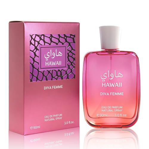 Image of AFLUXE Hawaii Diva Femme Women's Perfume 3.0 Fl. Oz Eau De Parfum for Women, Vibrant Lychee, Rhubarb & Rose Scents, Long Lasting Elegant Fragrance