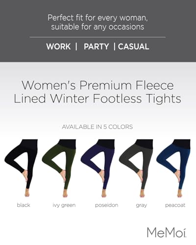 MeMoi Women's Premium Fleece Lined Winter Footless Tights2