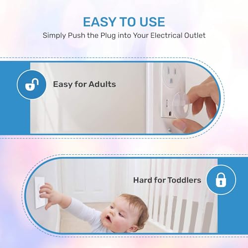 image for BABY PROOF ME 48 Pack Outlet Covers Baby Proofing, Provide Shock Preve