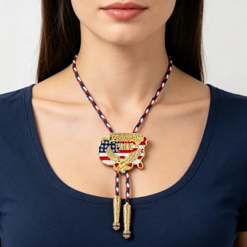 Image of GelConnie Bolo Ties for Men Women Western Cowboy Tie Mens Western Necklace Leather Necktie Gold Bolero Tie Cowboy Necklace