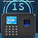 NOENNULL Time Clock, Fingerprint & Password Time Clocks for Employees Small Business Without WiFi, Clock in and Out Machine for Employees (US regulations)