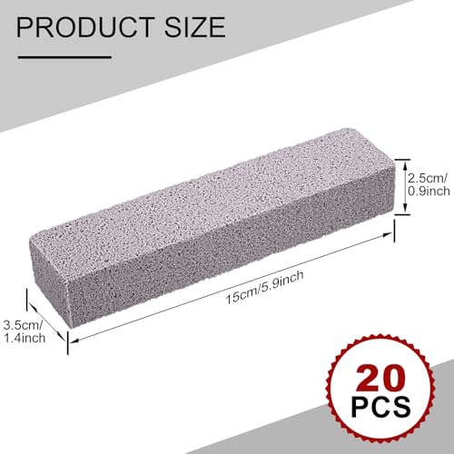 Image of Chinco 20 Packs Pumice Stone for Cleaning, Scouring Pad Removing Stain Grime Without Leaving Scratches for Kitchen Oven Stove Home Bathroom Toilet Pool House Cleaning Supplies