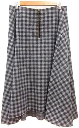 Drawer ギンガムチェック スカート Drawer ギンガムチェック ティアードスカート 38 ドゥロワー Drawer フレアスカート ミモレ ロング ギンガムチェック 36 S グレー 紺 ネイビー MN GY19 レディー