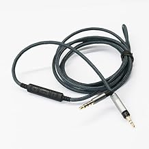 NewFantasia 3.5mm إلى 2.5mm كبل صوت ذكر متوافق مع منفذ Audio Technica ATH-M50x2.5mm ، ATH-M40x ، ATH-M70x ، ATH-M60X سماعة الرأس ، ميكروفون وحدة التحكم عن بعد متوافق مع هاتف Samsung Galaxy Android
