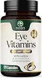 Eye Vitamin & Mineral Supplement, Contains Zinc, Vitamins C, E, Lutein, & Zeaxanthin, Supports Eye Strain, Vision Health for Adults, Non-GMO, Vegan Eye Vitamins & Minerals Supplements - 120 Capsules